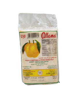 Show details for Allana Frozen Mango Alphonso Pulp 1kg Picture of Allana Frozen Mango Alphonso Pulp 1kg